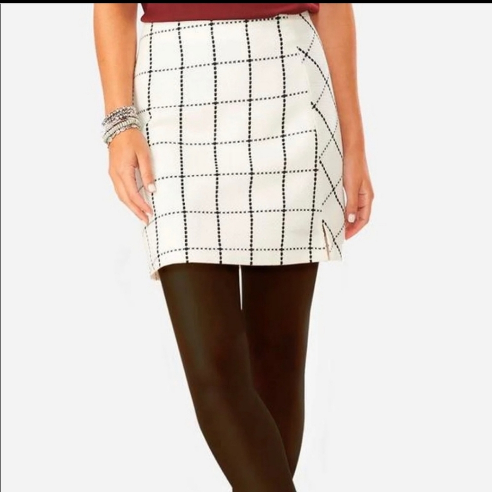 Cato Boucle Grid Skirt
